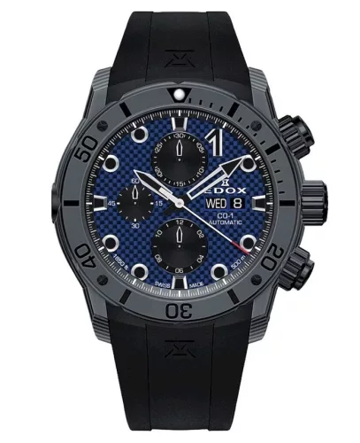 EDOX CO-1 Carbon Chrono automata 01125-CLNGN-BUNN Férfi Karóra