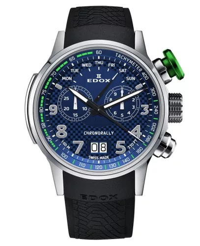 EDOX Chronorally Titanium 38001-TINV-BUV3 Férfi Karóra