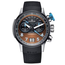 EDOX Chronorally Titanium 38003-TINBU-BRNBU Férfi Karóra