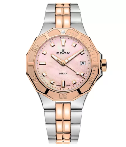 EDOX Delfin Diver Lady 53020-357RM-ROR Női Karóra