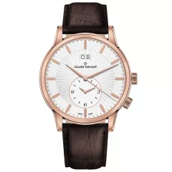   Claude Bernard Classic 2nd Time Zone 62007-37R-AIR Férfi Karóra